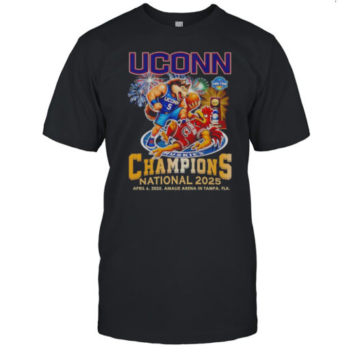 UConn Huskies Champions National 2025 Mascot Shirt