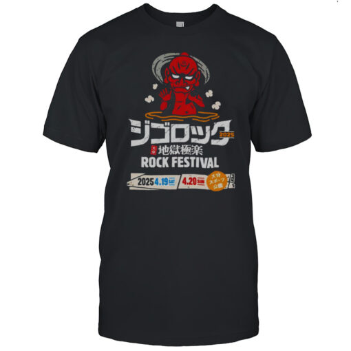 Jigorock 2025 Festival At Oita Japan Hell Gokuraku Rock Fest 19 20 April 2025 Logo T Shirts