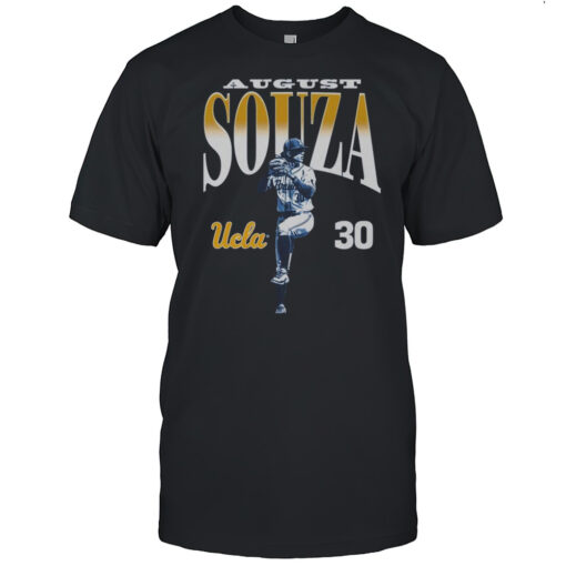 August Souza Illustrated 30 UCLA Bruins Baseball 2025 NCAA Big Ten Conference Painting T-shirt