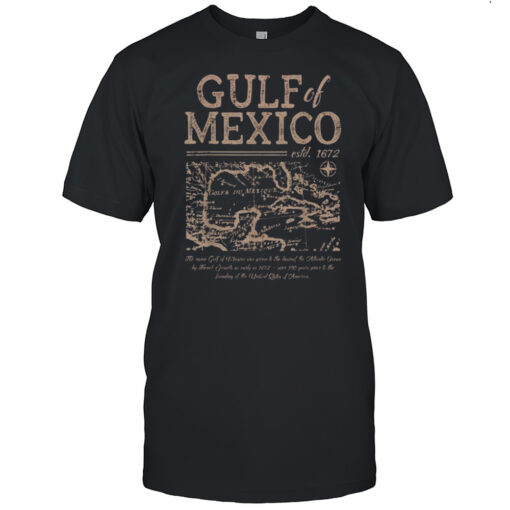 Gulf Of Mexico 1672 Historic Map Retro Gulfo Men Women Kids T-shirt