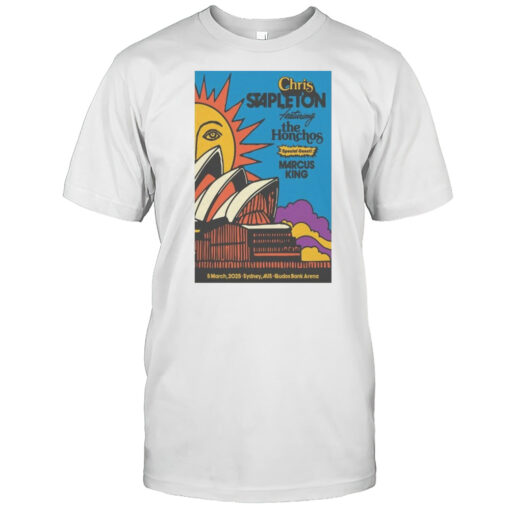 Chris Stapleton In Sydney AUS On Mar 5 2025 Marcus King Qudos Bank Arena T-shirt