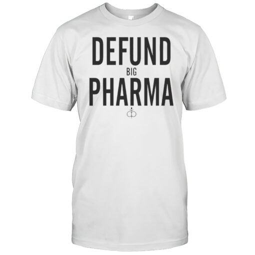 Ian Carroll Wearing Defund Big Pharma T-shirt