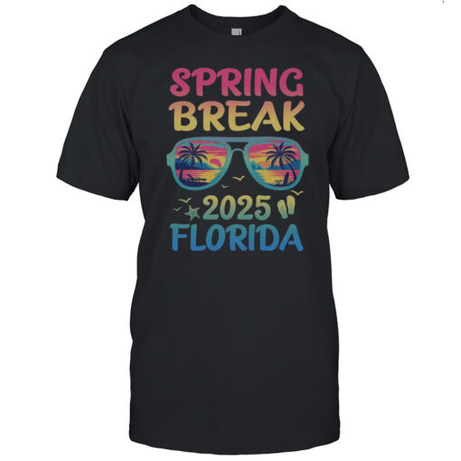 Spring Break Florida 2025 Vacation Trip Sunglasses Shirt