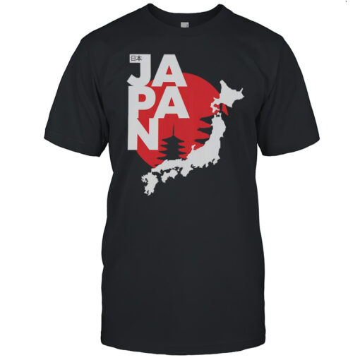 Japan Map Sunset Moom Shirt