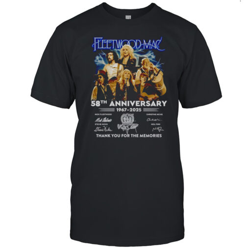 Fleetwood Mac 58th Anniversary 1967 2025 Thank You For The Memories Shirt
