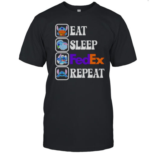 Stitch Eat Sleep FedEx Repeat Shirt