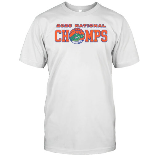 Florida Gators Beat Houston Cougars Natty Chomps 2025 National Champions NCAA Tournament Mens Basketball T-shirt
