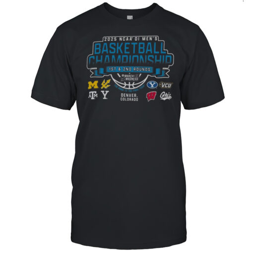 2025 NCAA DI Mens Basketball Championship 1st 2nd Rounds March Madness 8-Teams Shirt