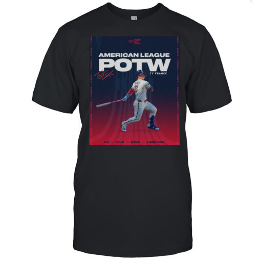 2025 Poster American League Potw Ty France Shirt
