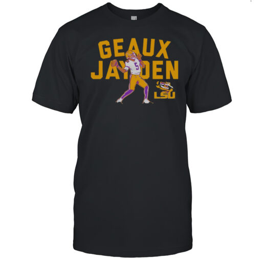 LSU Tigers Geaux Jayden Daniels Graphic ShirtLSU Tigers Geaux Jayden Daniels Graphic Shirt