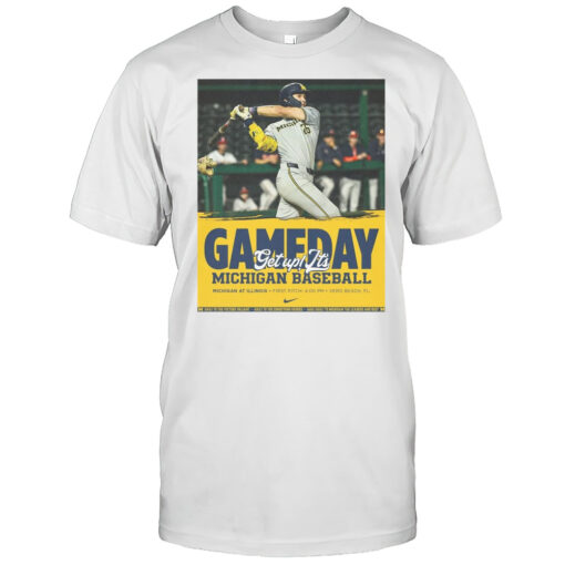 Michigan Wolverines Baseball Gameday Getup Its Michigan At Illinois Vero Beach FL Poster T-shirt
