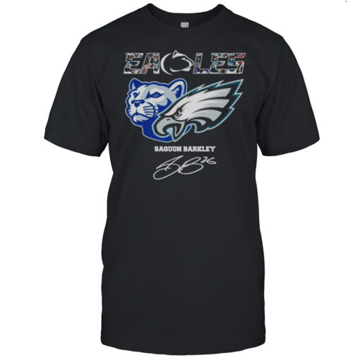 Saquon Barkey Philadelphia Eagles X Penn State Nittany Lions Signature T-shirt