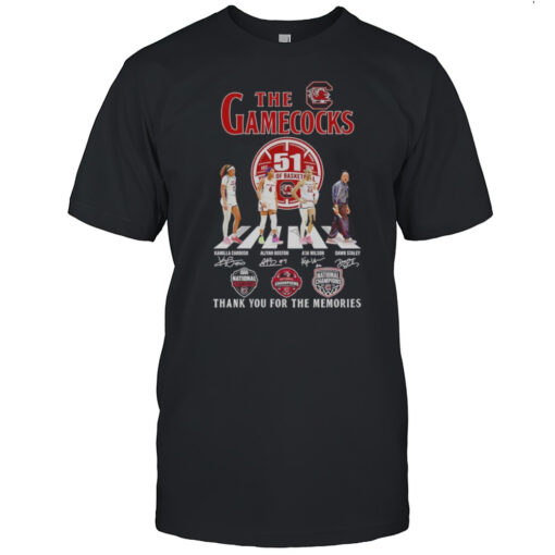 The Gamecocks Womens Basketball 51 Years Thank You For The Memories Shirt