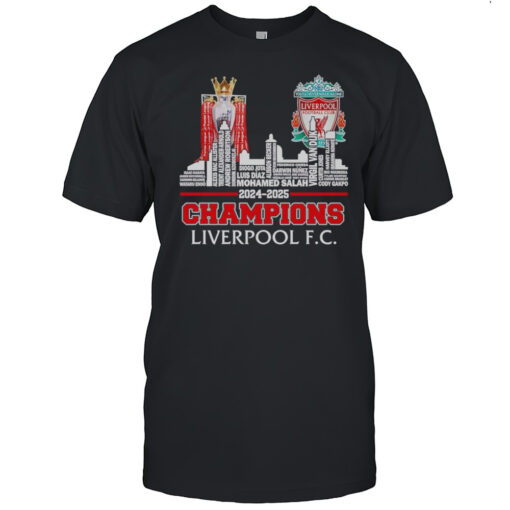 Skyline 2024 2025 Champions Liverpool FC Player Names Shirt