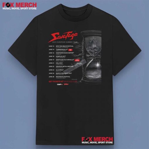 Savatage European 2025 Summer Tour Shirt