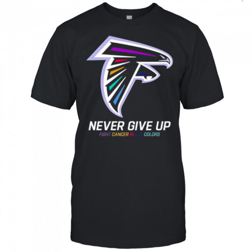Never give up fight cancer in all colors Atlanta Falcons shirt