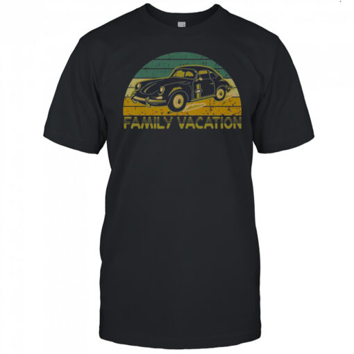 Vintage Retro Family Vacation Old Classic Car T-Shirt