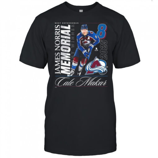 Cale Makar Colorado Avalanche 2025 Norris Trophy Winner Shirt