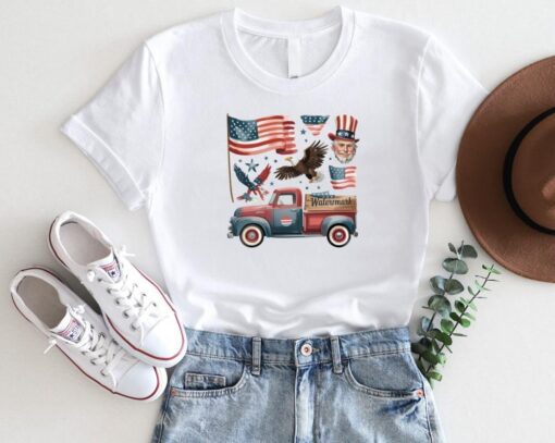 Vintage Patriotic Truck 4th of July T-Shirt – Retro America Graphic Tee