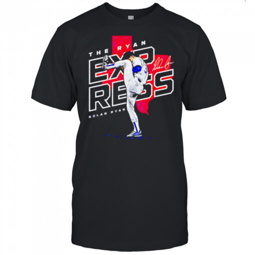 Nolan Ryan Texas Player Map signature vintage shirt