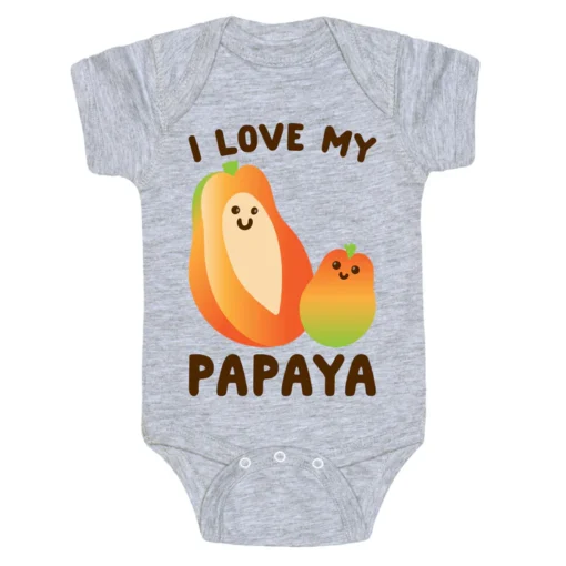 I Love My Papaya Baby One Piece