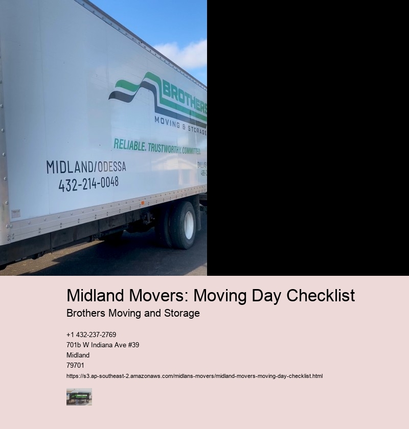 Midland Movers: Moving Day Checklist