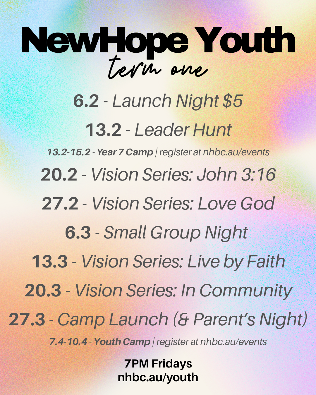 NewHope Youth Term 1