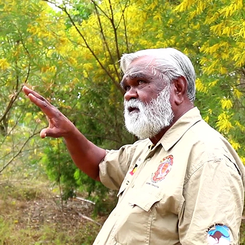 Uncle Russell Butler has shared First Nations culture for many years.