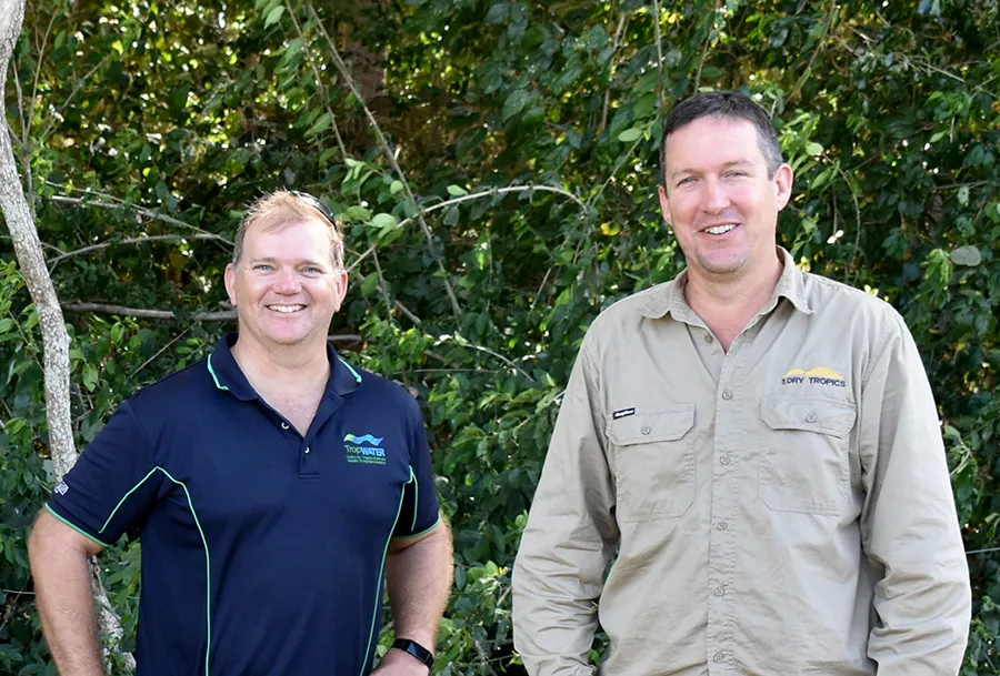 Nathan Waltham and Scott Fry partner in the wetlands projects in the Lower Burdekin.