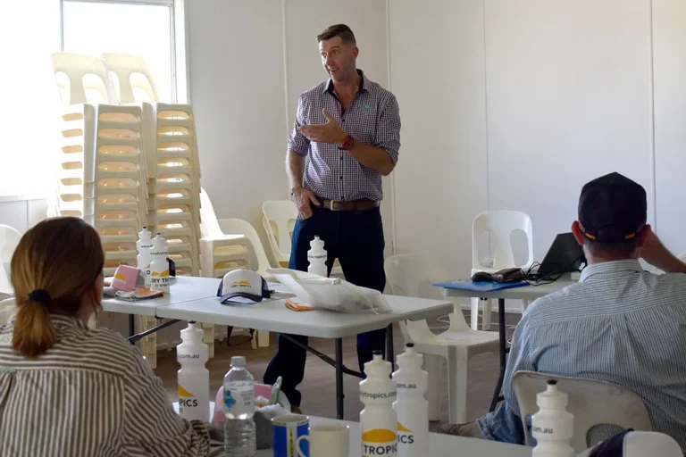 Matt Brown, Brown Cattle & Country Consultants, presents to landholders in Kilcummin.