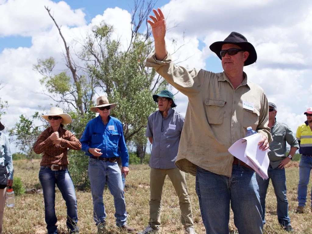 Dr Andrew Brooks providing support to a BBB grazier field day.