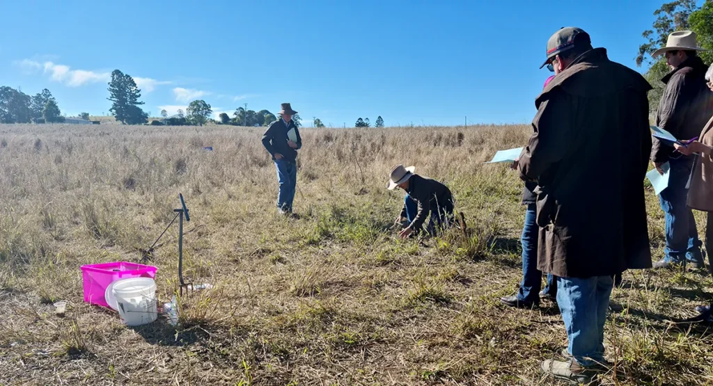 Hands-on practice during an RCS course. Graziers get a subsidy for completing a course.