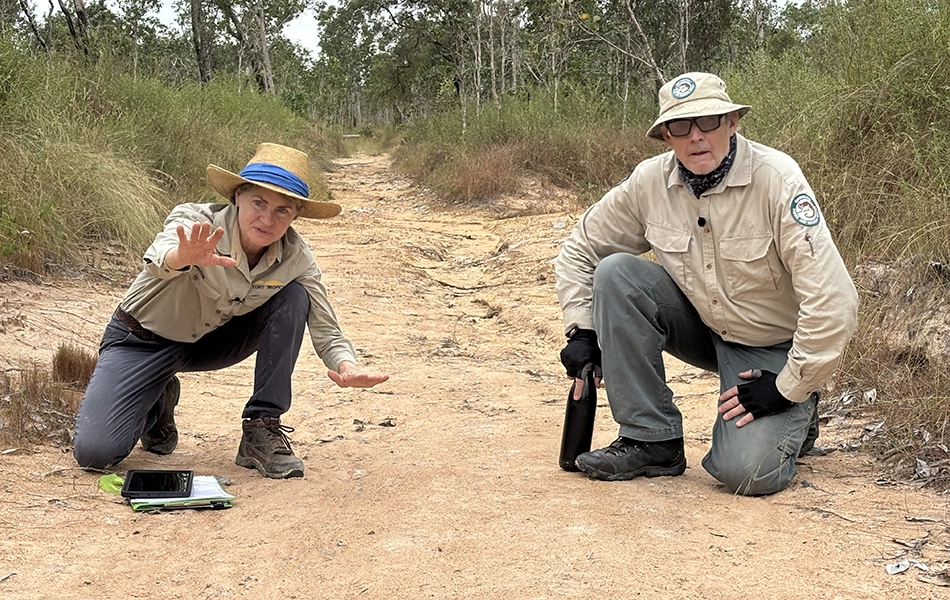 Bernie Claussen Kenneth McMahon formulate a plan for safeguarding the Pinnacles Reserve.