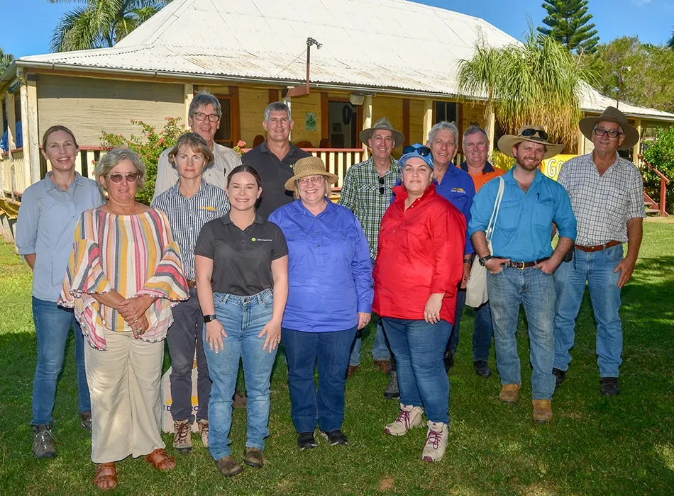 Some of the attendees at the bus tour visiting natural resource management sites in the BBB.
