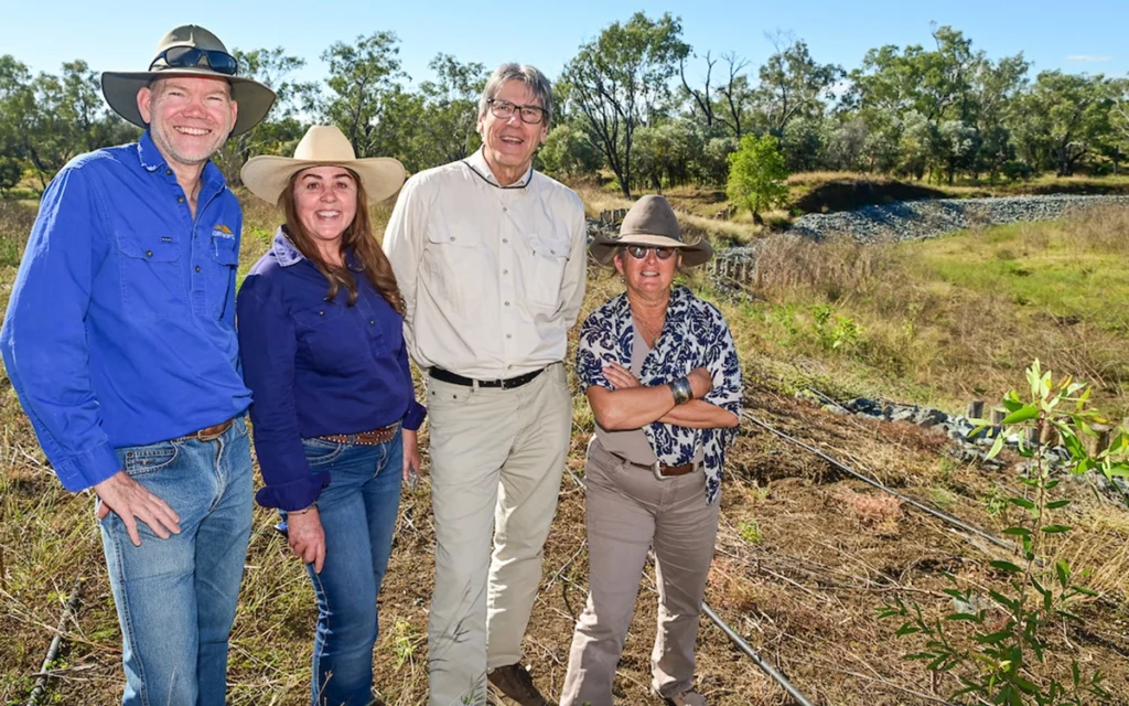 Landholders Driving Change gully tour participants.