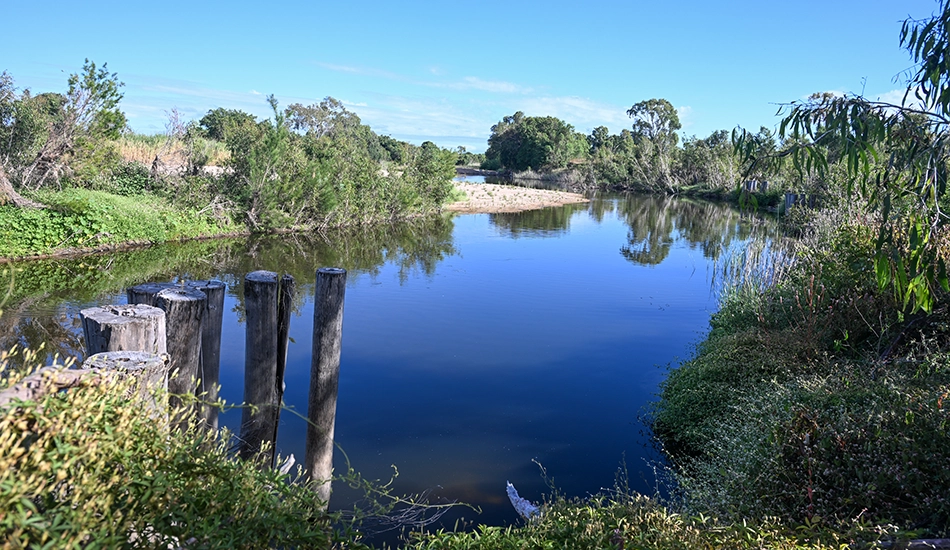 Attendees at the forum visited a secion of Molongle Creek that has been repaired.