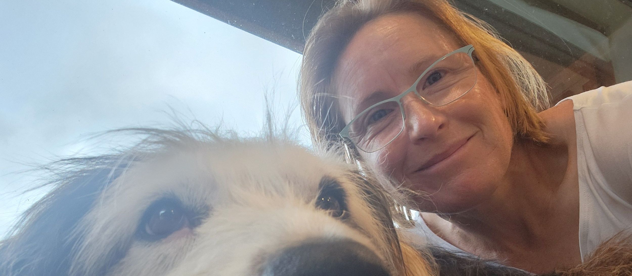 Genevieve Matthews with Gus