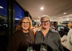 Nursing Council chief executive Catherine Byrne with former NPNZ chair Sandra Oster, an NP professional teaching fellow at the University of Auckland practising in aged care [Image: NZD]