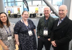 RNZCGP manager of membership experience Lynnette Parkin; RNZCGP membership experience advisor Shannen Blewman; RNZCGP head of corporate services Rowan Dixon; independent RNZCGP board member John McRae [Image: NZD]