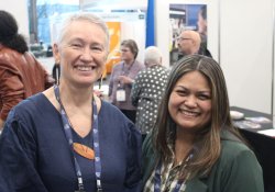Hauraki PHO chief executive, Collaborative Aotearoa co-chair and member of the Health Quality & Safety Commission board Taima Campbell; Collaborative Aotearoa interim chief executive Ny Brunenberg [Image: NZD]