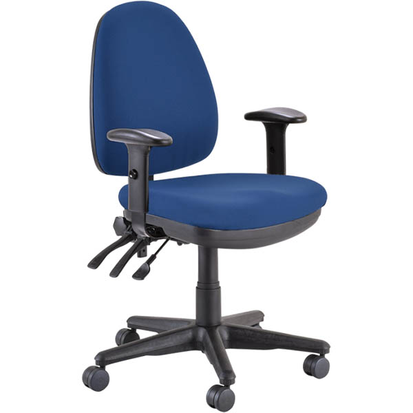 BURO VERVE TASK CHAIR HIGH BACK 3-LEVER ARMS JETT DARK BLUE