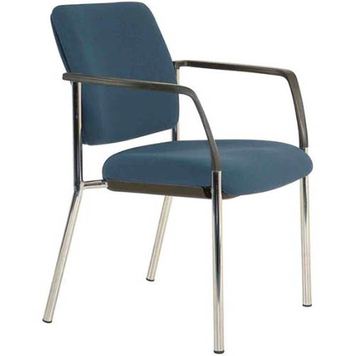 BURO LINDIS VISITOR CHAIR 4 LEG DARK BLUE