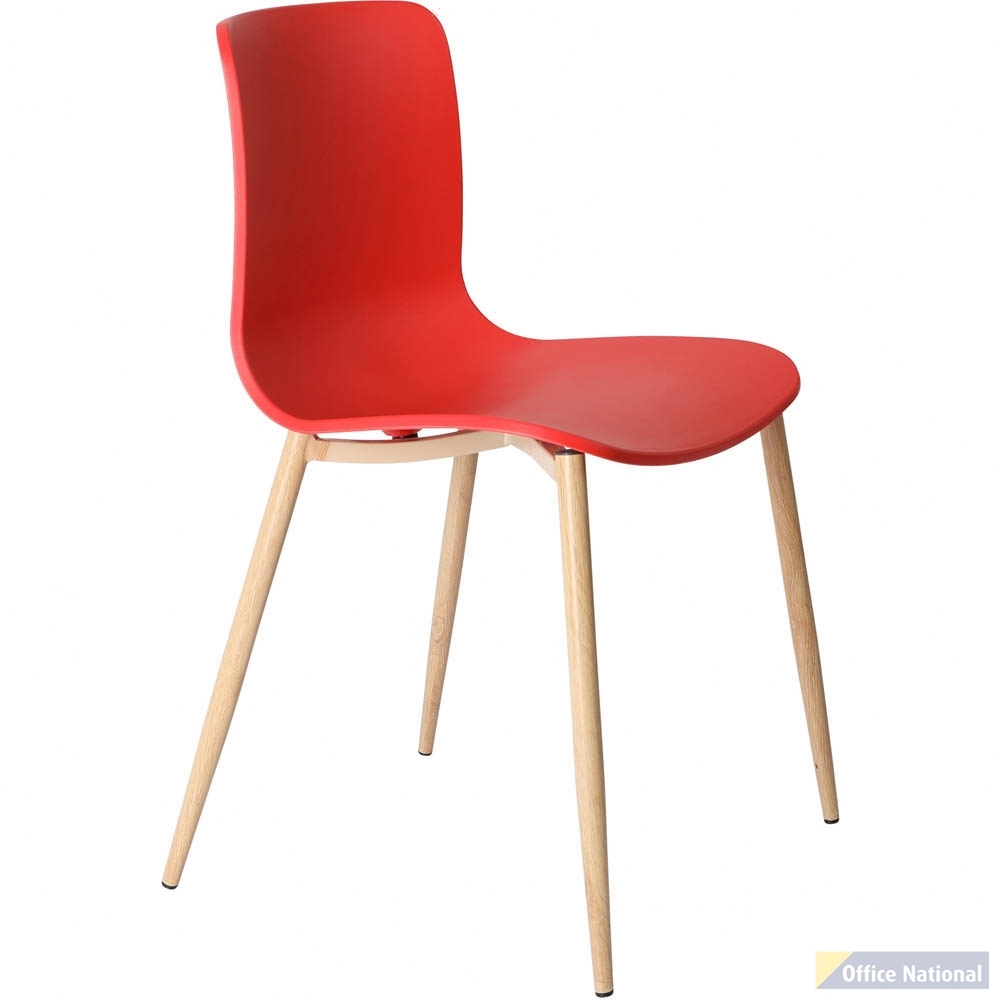 DAL ACTI CHAIR 4-LEG WOODGRAIN POWDERCOAT POLYPROP SHELL