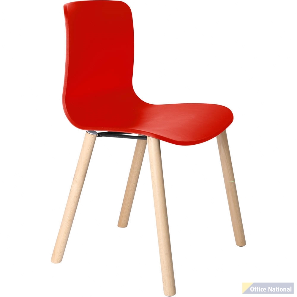 DAL ACTI CHAIR 4-LEG TIMBER FRAME POLYPROP SHELL