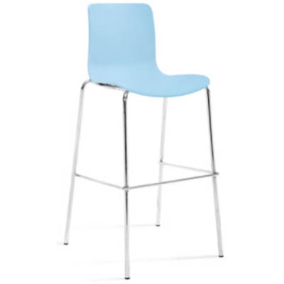 DAL ACTI LOW BAR CHROME STOOL BLUE