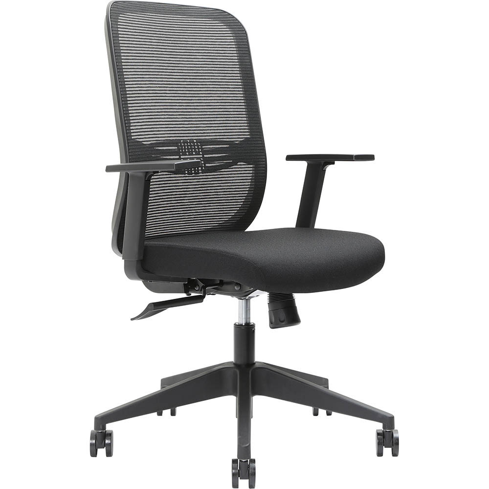 Brindis Task Chair High Mesh Back Arms Black