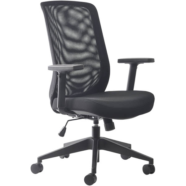Buro Mondo Gene Task Chair High Mesh Back Arms Black