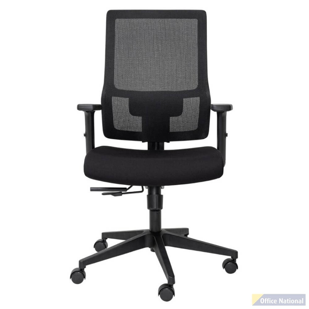 BURO MANTRA CHAIR MESH BACK WITH ARMS 645 X 585 X 1165MM BLACK