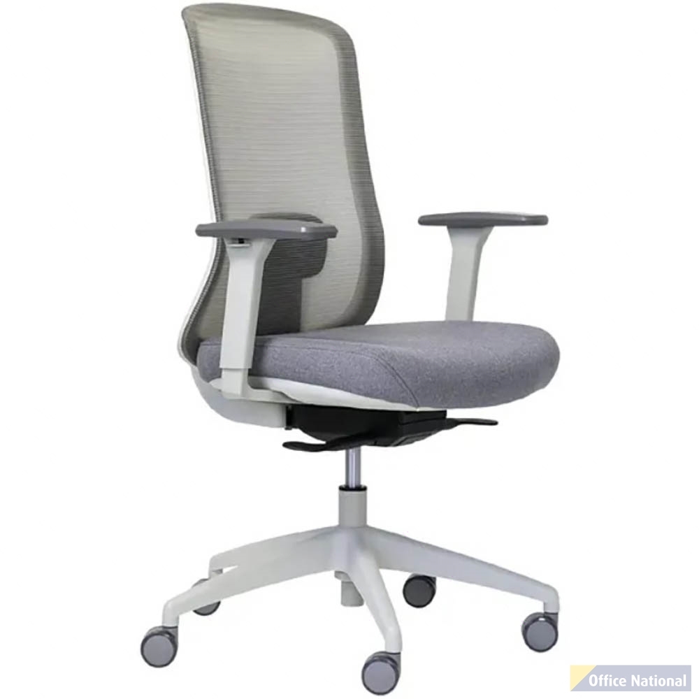 BURO ELAN MESH CHAIR WITH ARMS LIGHT GREY