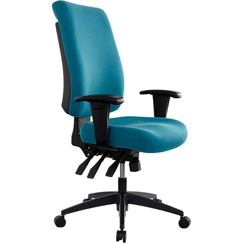 Buro Tidal Chair High Back Arms Teal